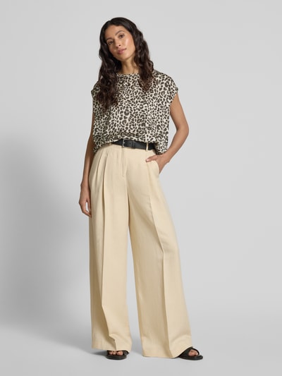 monari T-shirt met kapmouwen Beige - 1