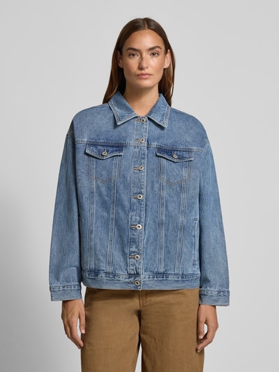 miss goodlife Jeansjack met borstzakken, model 'Loveheart' Jeansblauw - 4