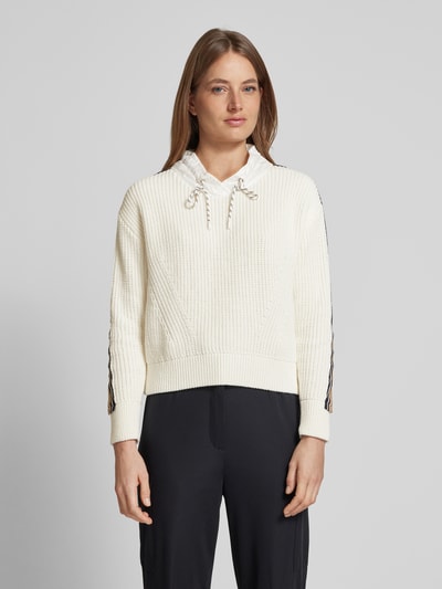 Marc Cain Gebreide pullover met opstaande kraag Offwhite - 4