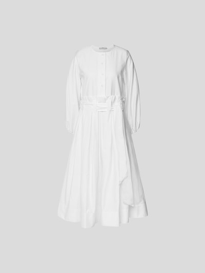 Devotion Hemdblusenkleid mit Kellerfalten Weiss 2