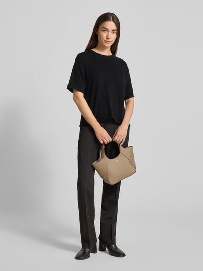 BOSS Torba na ramię z naturalnej skóry bydlęcej model ‘LENAH’ Szarobrązowy 1