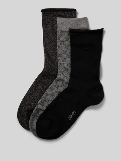 JOOP! Collection Sokken met labeldetail in een set van 3 paar Zwart - 1