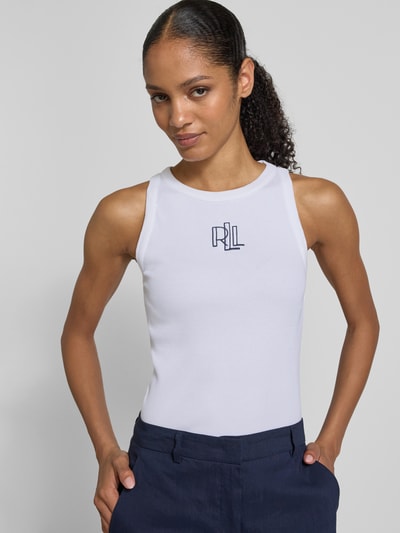 Lauren Ralph Lauren Top z wyhaftowanym logo model ‘TONASHA’ Biały 3