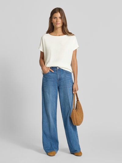 s.Oliver RED LABEL Relaxed Fit T-Shirt mit Stretch-Anteil Offwhite 1