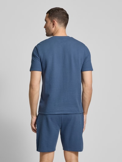 BOSS T-Shirt mit Label-Stitching Jeansblau 5