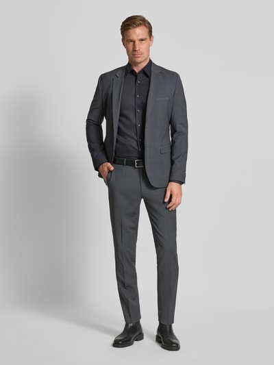 ETERNA Modern Fit Businesshemd mit Knopfleiste Anthrazit 1