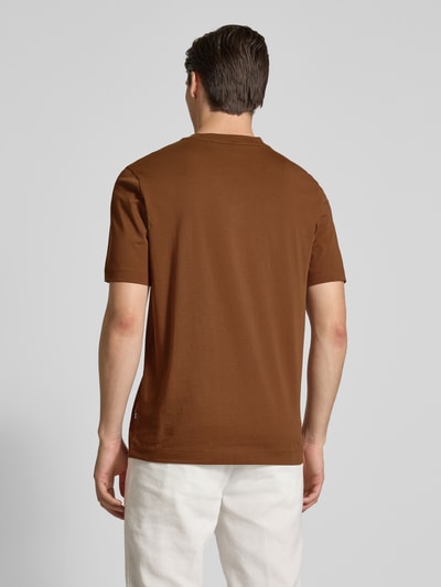 BOSS Regular Fit T-Shirt aus reiner Baumwolle Modell 'THOMPSON 01' Cognac 5