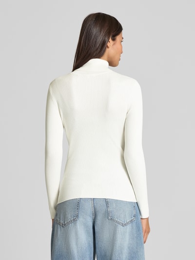 Tom Tailor Denim Slim Fit Turtleneck aus Viskose-Mix Offwhite 5