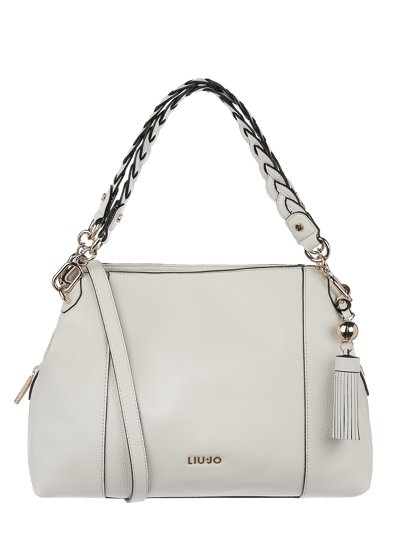 Liu Jo White Handtasche mit geflochtenen Trageriemen Offwhite 2