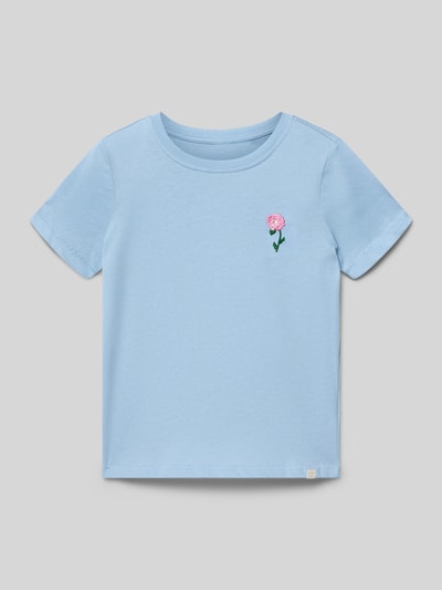 ONLY Regular Fit T-Shirt aus reiner Baumwolle Modell 'VEGA' Bleu 1