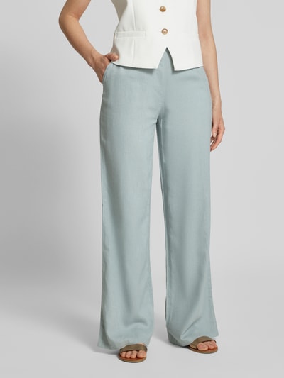 Christian Berg Woman Stoffhose aus Leinen-Viskose-Mix mit Kordelzug Aqua 4