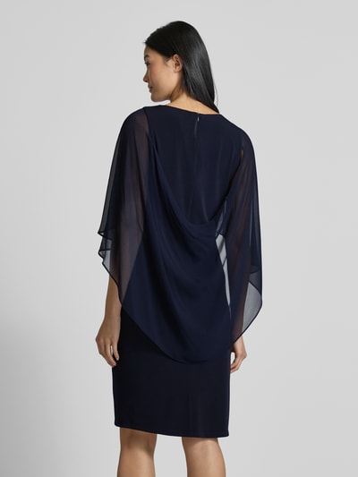 Vera Mont Knielanges Cocktailkleid mit seitlicher Raffung Dunkelblau 5