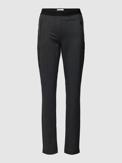 Christian Berg Woman Skinny fit stoffen broek met pied-de-poule-motief Antraciet - 2