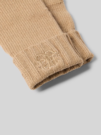 Lauren Ralph Lauren Handschuhe mit Label-Stitching und Ziersteinbesatz Beige 2