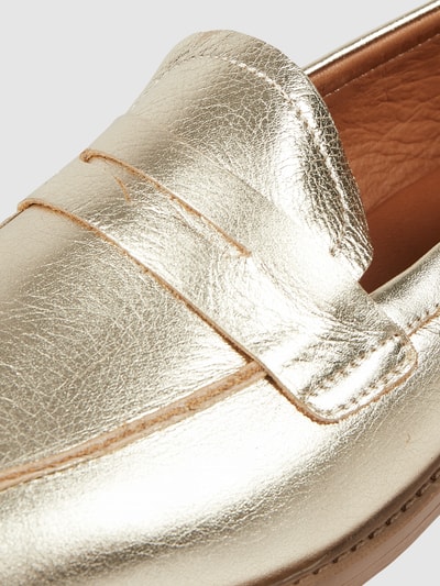 INUOVO Penny-Loafer aus Leder  Gold 2