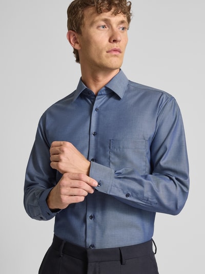 ETERNA Koszula biznesowa o kroju Modern Fit z kołnierzykiem typu kent Królewski niebieski 3