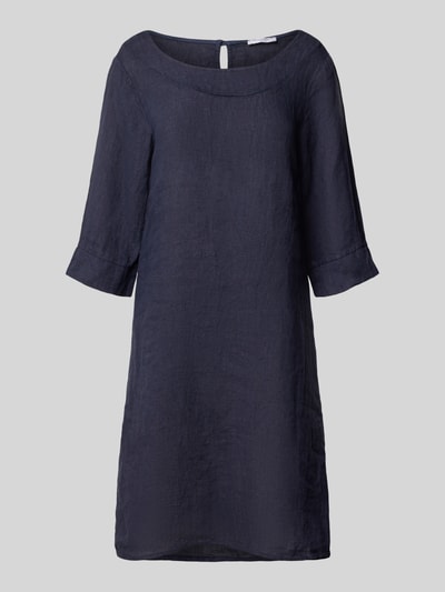 ZABAIONE Linnen jurk met ronde hals, model 'Le44tizia Donkerblauw - 2