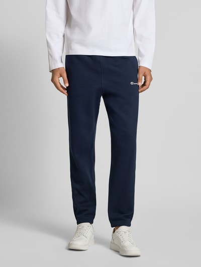 CHAMPION Regular Fit Sweatpants mit Label-Stitching Marine 4