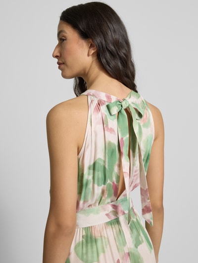 More & More Jumpsuit van viscose met strikceintuur en strik Lichtgroen - 3