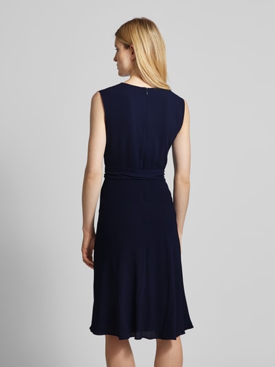 Lauren Ralph Lauren Knielanges Kleid mit Strukturmuster Modell 'VILODIE' Marine 5