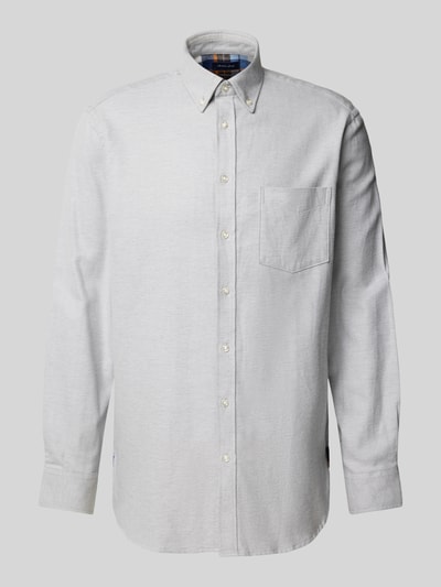 Christian Berg Men Regular Fit Freizeithemd mit Button-Down-Kragen Hellgrau 2