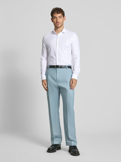 OLYMP No. Six Slim Fit Businesshemd aus Twill mit Stretch-Anteil Weiss 1