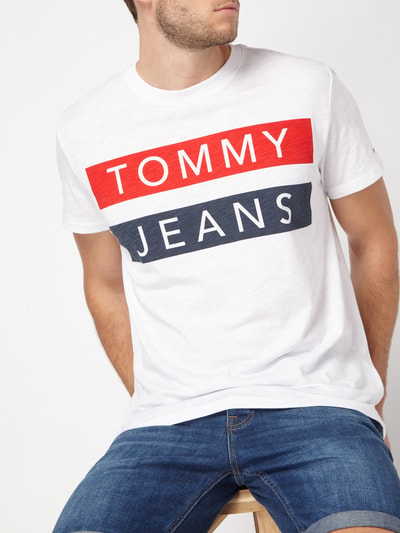 Tommy Jeans T-Shirt mit Logo-Print Weiss 4