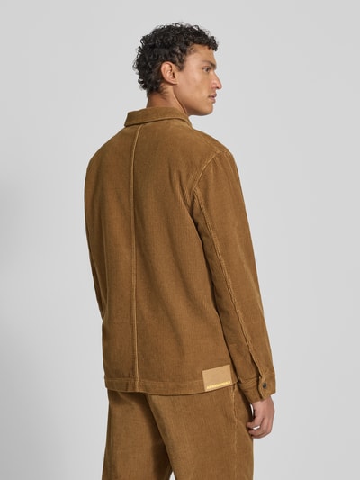 Armedangels Regular Fit Hemdjacke aus reiner Baumwolle Modell 'AVAAN' Camel 5