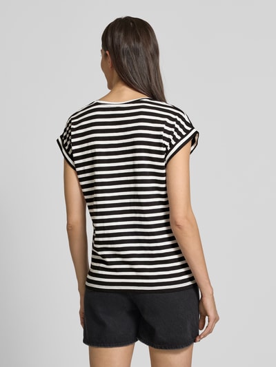 FREE/QUENT T-Shirt mit V-Ausschnitt Modell 'Viva' BLACK 5