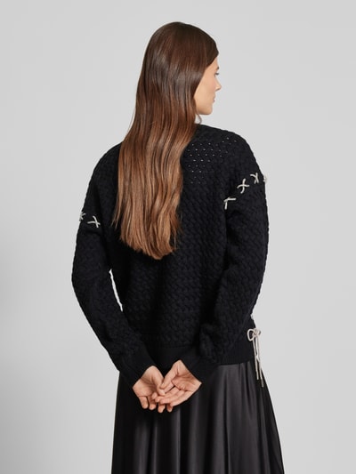 Guess Strickpullover mit Woll-Anteil Modell 'ELLISS' BLACK 5