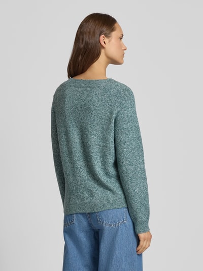 Only Sweter z dzianiny o kroju regular fit z raglanowymi rękawami model ‘RICA’ Oceniczny melanż 5