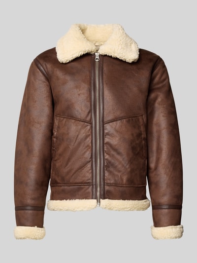 Jack & Jones Regular fit jack in leerlook, model 'Liverpool' Donkerbruin - 2