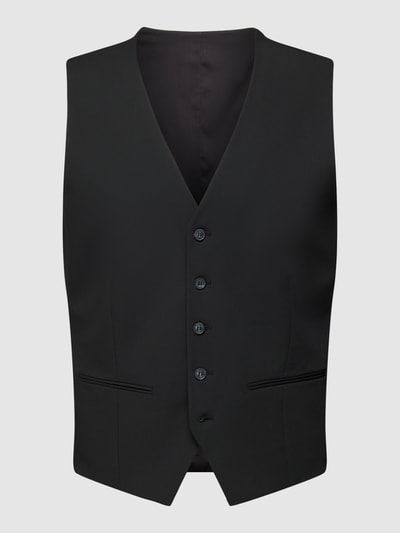 SELECTED HOMME Slim fit gilet met paspelzakken, model 'LIAM' Zwart - 1