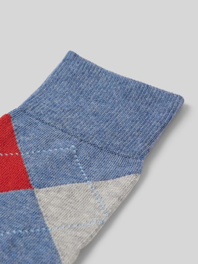 Burlington Socken mit Label-Detail Modell 'KING' Jeansblau 2