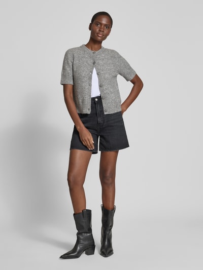 Samsøe Samsøe Gebreid jack met knoopsluiting, model 'SANOURA' Middengrijs gemêleerd - 1