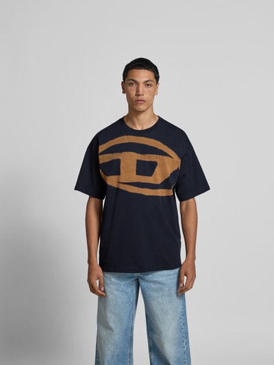 Diesel Relaxed Fit T-Shirt mit Logo-Print Black 4
