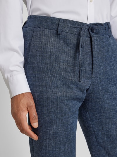 Zuitable Broek in gemêleerde look met tunnelkoord Blauw - 3