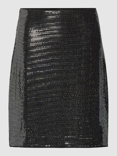 Oui Spódnica mini z cekinowym obszyciem na całej powierzchni Czarny 2