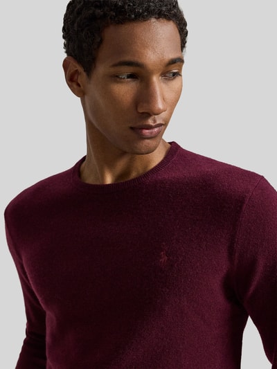 Polo Ralph Lauren Regular Fit Pullover aus reiner Wolle Bordeaux 3