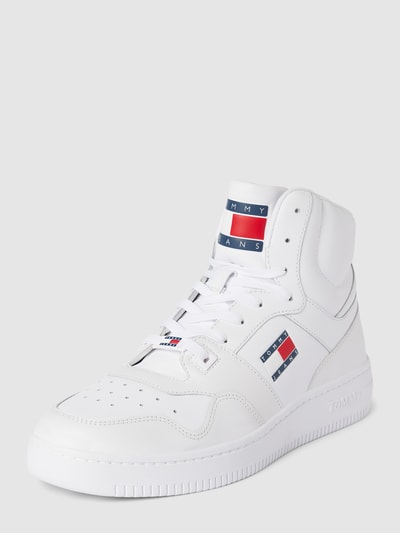 Tommy Jeans High Top Sneaker mit Label-Details Weiss 1