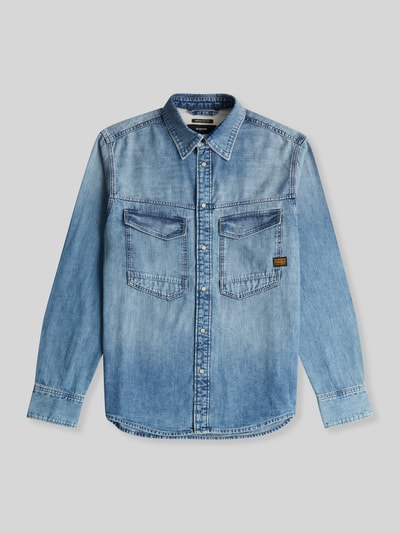 G-Star RAW Koszula jeansowa o kroju relaxed fit z czystej bawełny z zatrzaskami Jeansowy niebieski 2