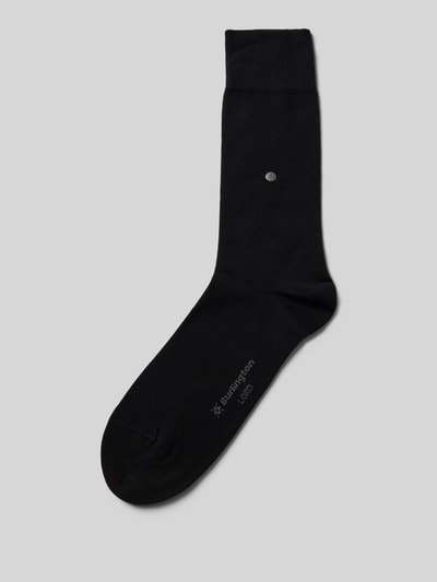 Burlington Socken mit Label-Details Black 1