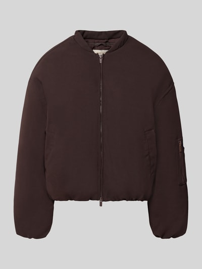 ANOTHER COTTON LAB Bomberjacke mit Zweiwege-Reißverschluss Schoko 1