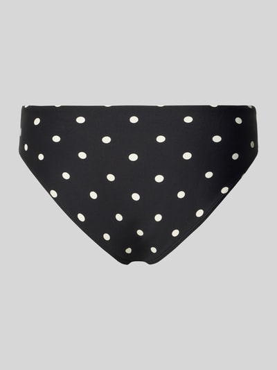 Produktfoto, Bikini-Slip im Allover-Look von Jake*s Casual, Schwarz mit weißen Punkten, Material-Mix mit Stretch-Anteil, elastischer Bund, körpernahe Passform