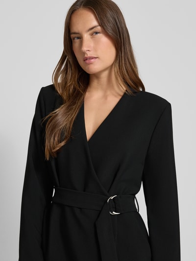Jake*s Collection Wickelkleid mit Gürtel und V-Ausschnitt Black 3