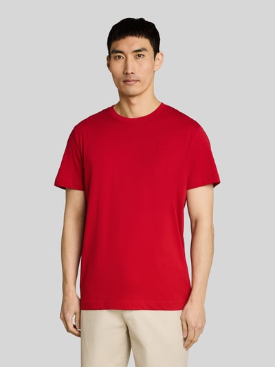 Tom Tailor męski t-shirt o kroju regular fit z czystej bawełny Czerwony 4
