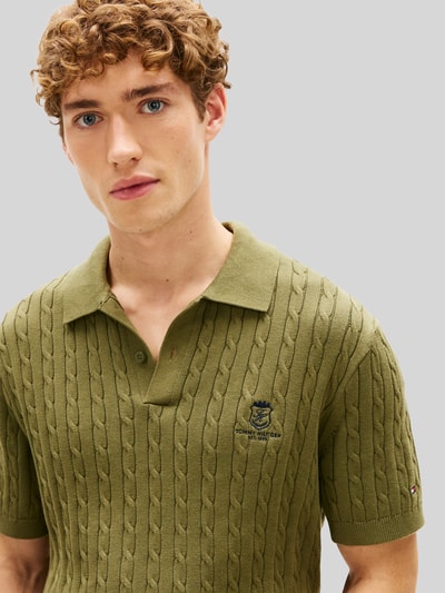 Tommy Hilfiger poloshirt met logodetail Kaki - 3