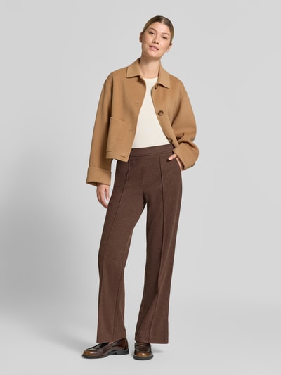 Christian Berg Woman Boocut Fit Stoffhose mit Viskose-Anteil Dunkelbraun 1