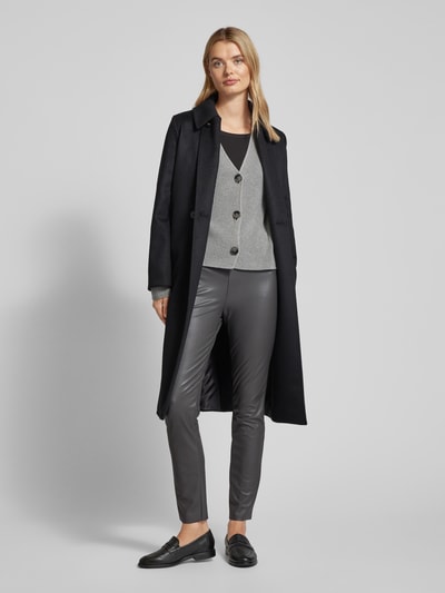 Raffaello Rossi Skinny fit broek in leerlook Antraciet - 1