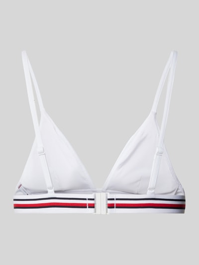 TOMMY HILFIGER Bikini-Oberteil mit verstellbaren  Spaghettiträgern Weiss 3